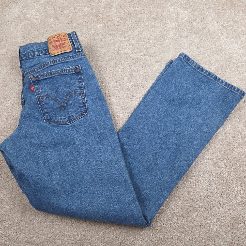 Levis‎ 550 Relaxed Boot Cut Jeans Blue Medium Wash Denim Womens 12 VTG Y2K 2006